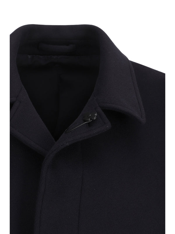 LARDINI - Boutonniere Wool Single Coat - Jente