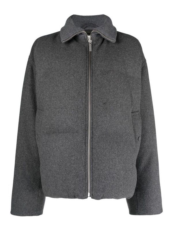 Wool Blend High Neck Padding Jacket