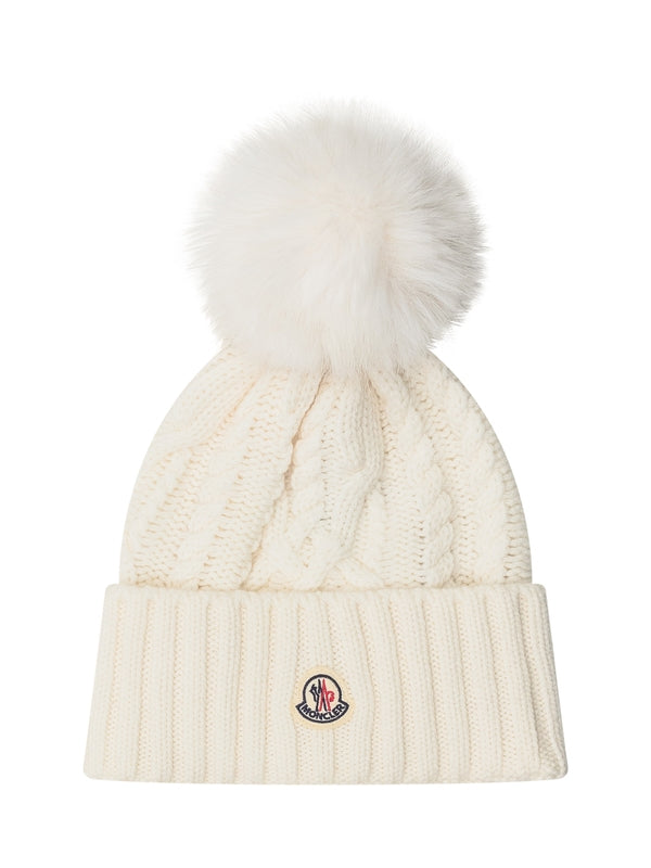 Moncler White Beanies
