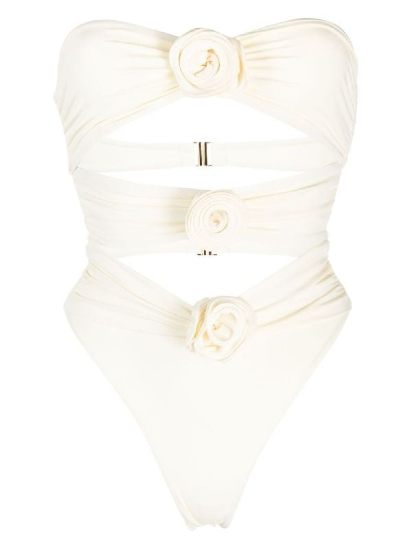 Vesna Floral Embellished Cut-out Swimsuit