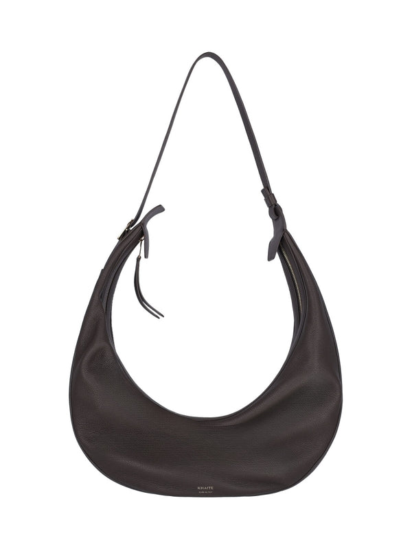 Augustina Logo Leather Shoulder Bag