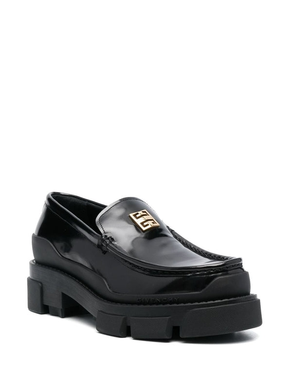 4g Logo Embellished Leather
  Loafers