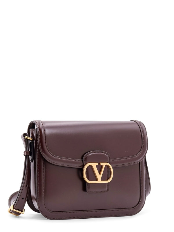 9to5 Logo Buckle Leather Crossbody Bag