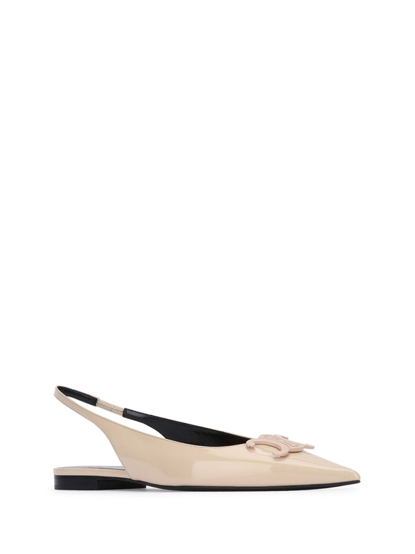 Alma Triomphe Logo Slingback Flat Shoes