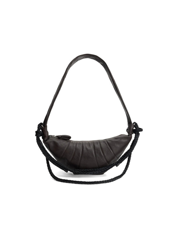 Braided Croissant Medium Brown Crossbody & Shoulder Bags