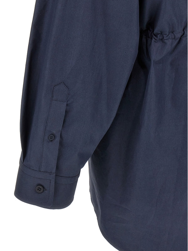 Twist Wrap
  Detail Shirt Mini Dress