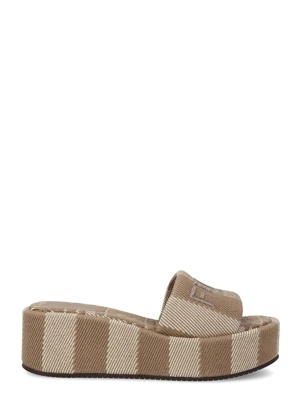 Sunshine Logo Band Wedge Sandals