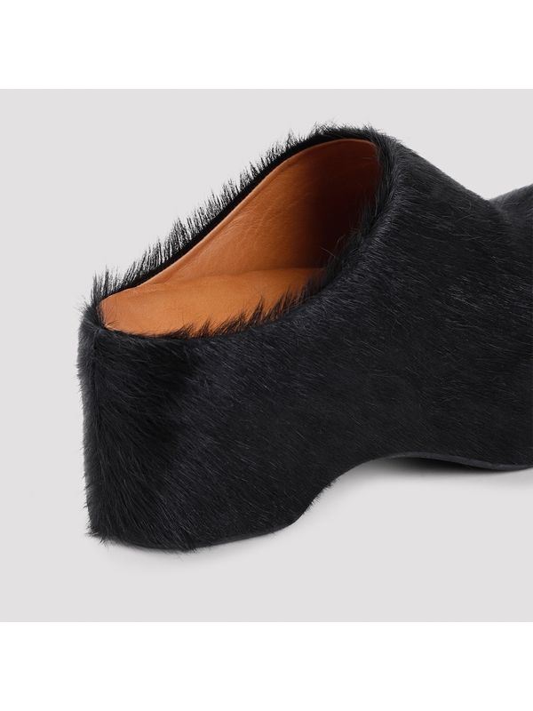 Black Fur Loafer