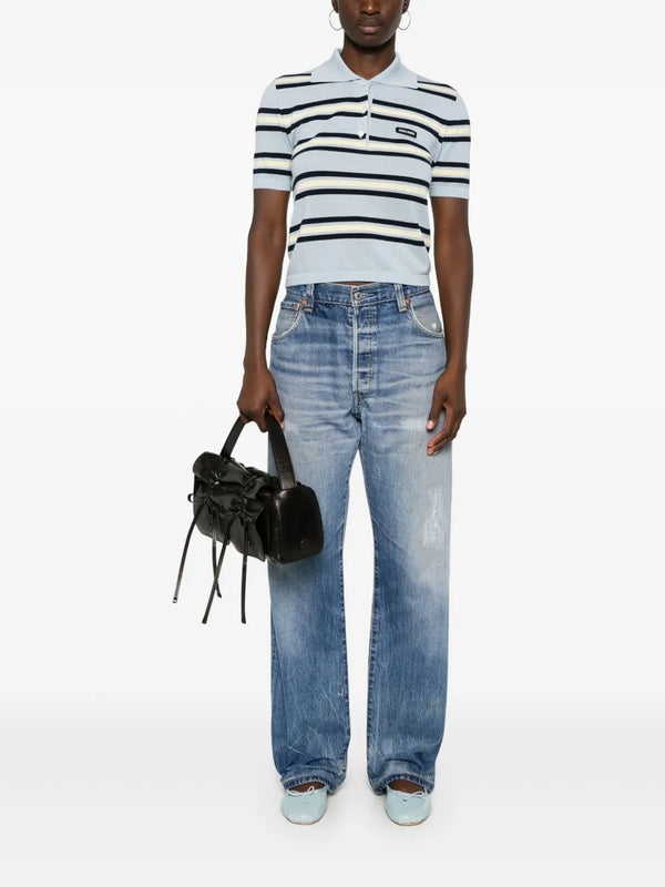 Washing Detail Denim Pants