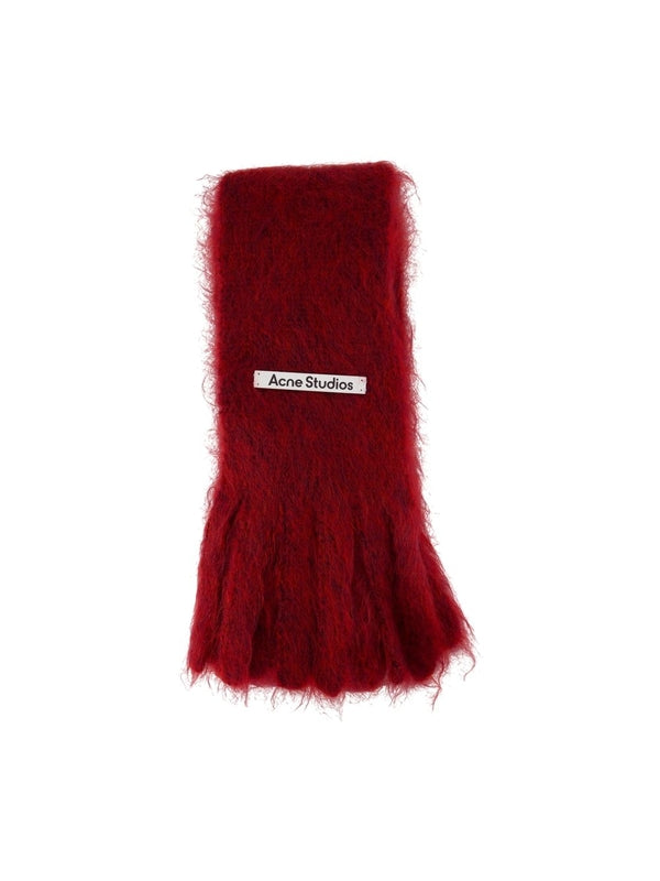 Acne Studios Burgundy Wool Mufflers