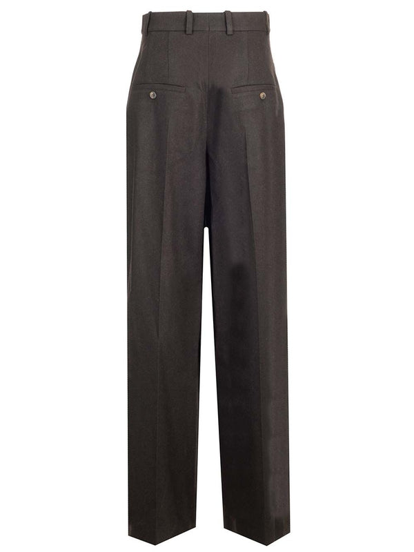 Pleated Wool Tailored Pants