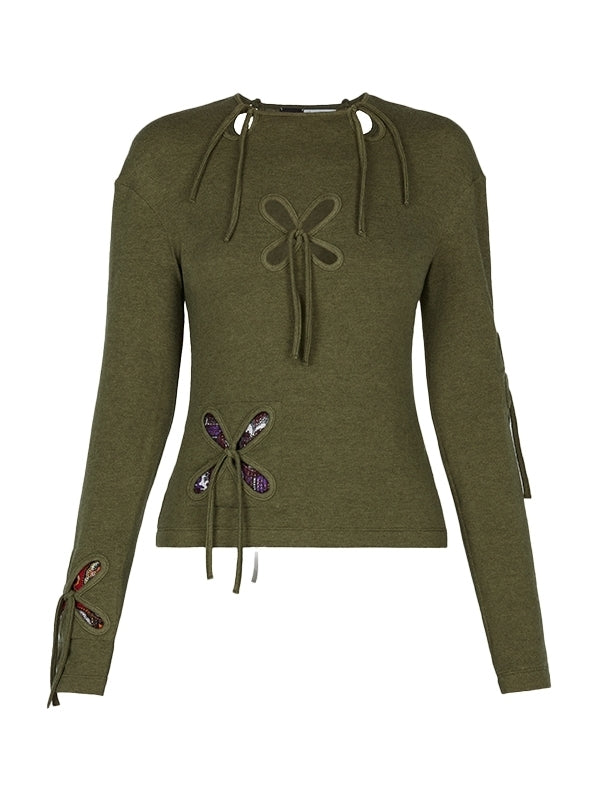 Petal Patches Long-Sleeve Top