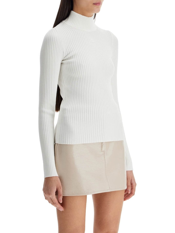 re-edition ribbed funnel-neck sweater Knitted