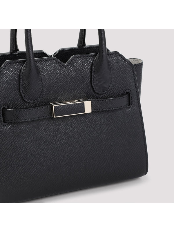 Milano Buckle Detail Calfskin Tote Bag