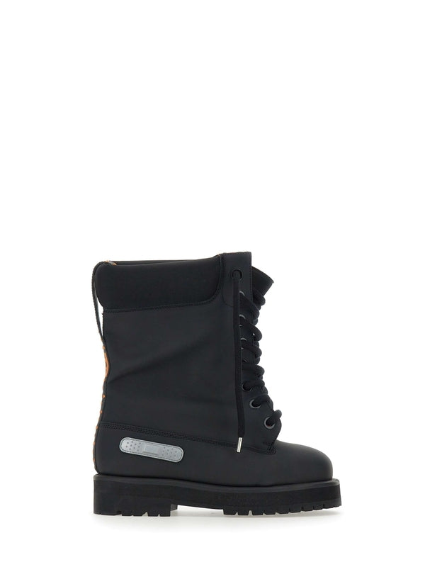 Strada High Top Lace Up Leather Boots