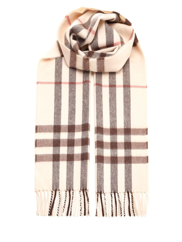 Check Pattern Cashmere Scarf