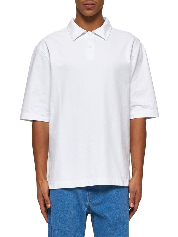 White Cotton Polo Shirt