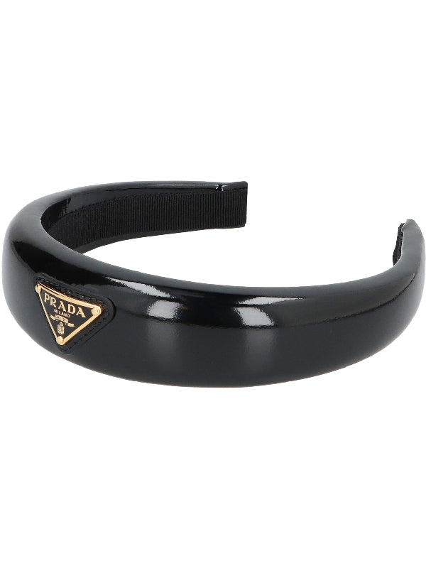 Triangle Logo Patent Leather
  Headband