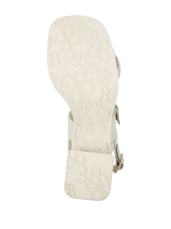 Camper White Sandals Heel