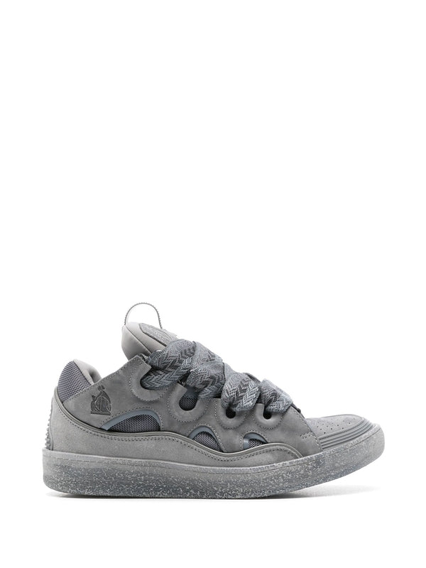 grey low-top sneakers