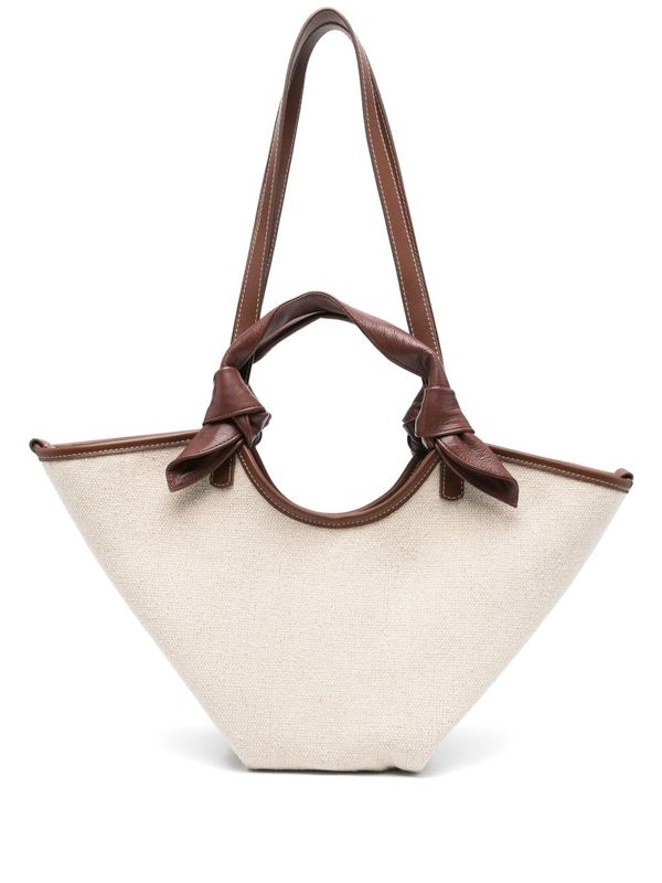 Leather Tie
  Canvas Tote Bag