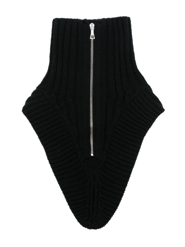 High Neck Zip-Up Wool Neck Warmer