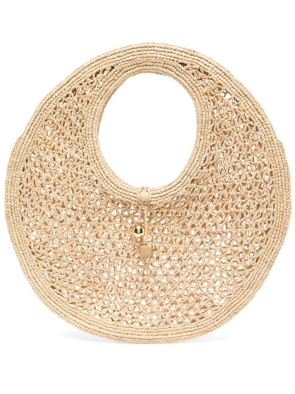 Round Raffia Shoulder Bag