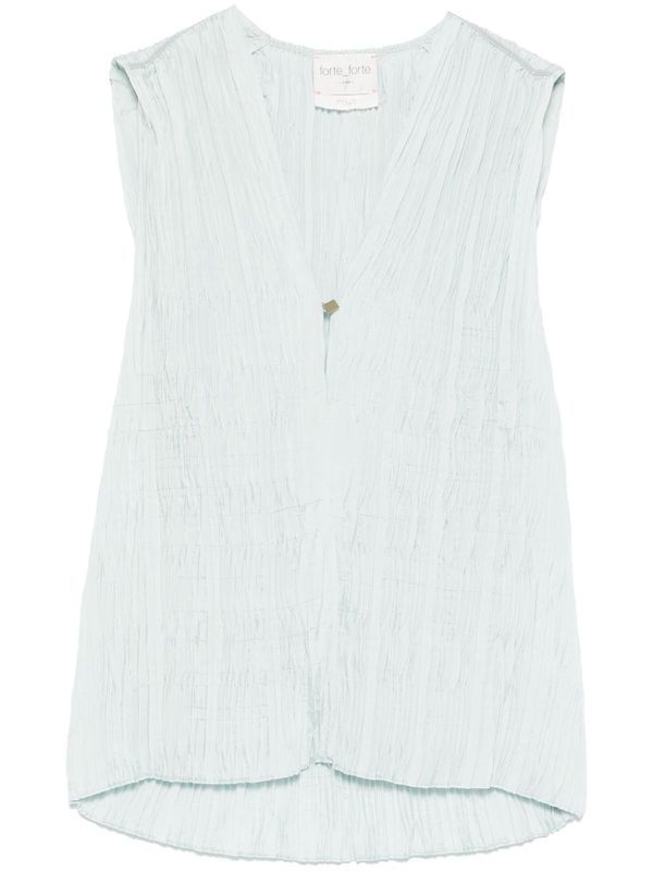 V-Neck Crinkle
  Sleeveless Top