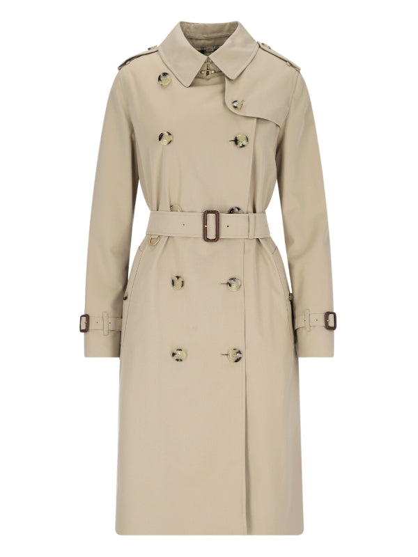 BURBERRY - Belted Cotton Trench Coat - Jente