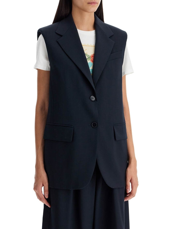 Donna Wool Tailored Vest