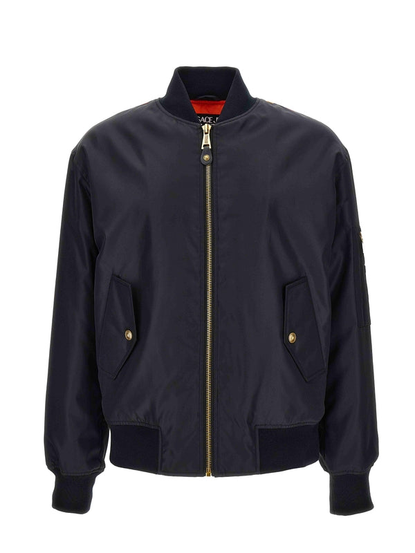 Baroque Logo Detail Bomber Jacket