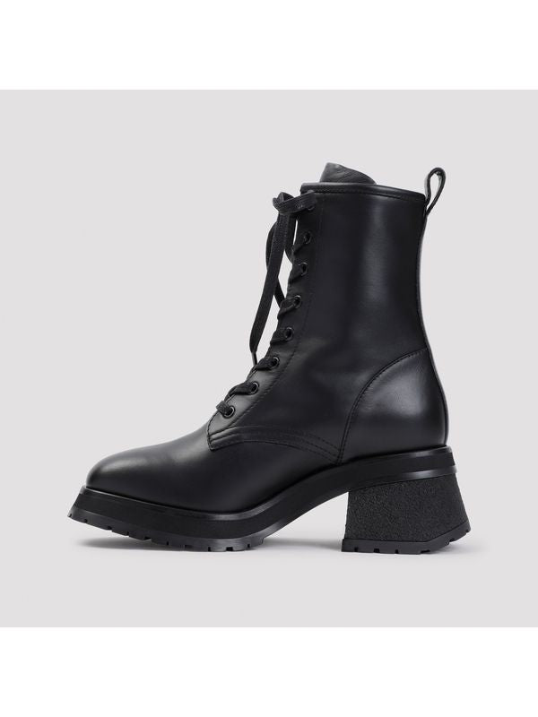 Gigi Logo Patch Leather
  Lace-Up Boots