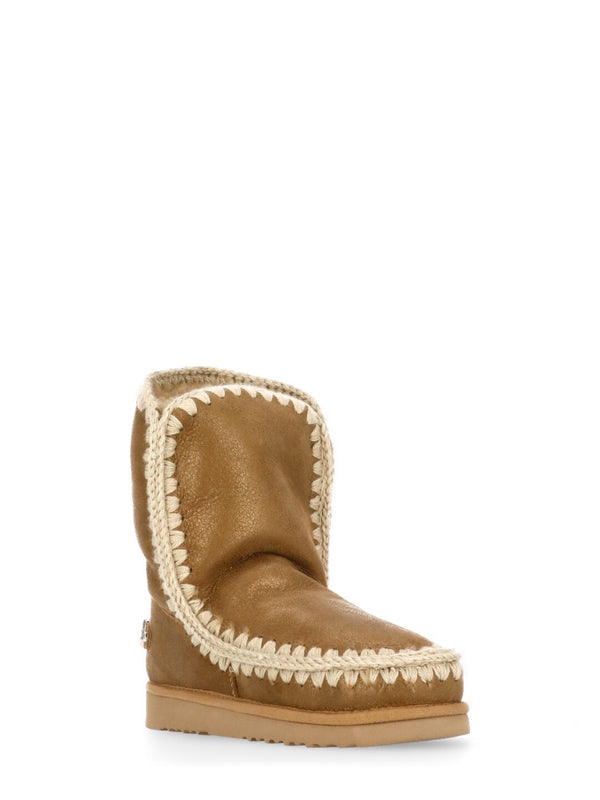 Eskimo Rhinestone Logo Ankle Boots