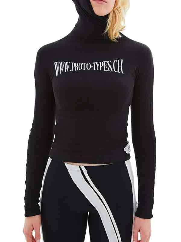 Logo Print Twisted Hoodie