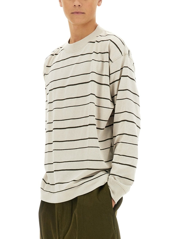 Stripe Cotton Long Sleeve Top