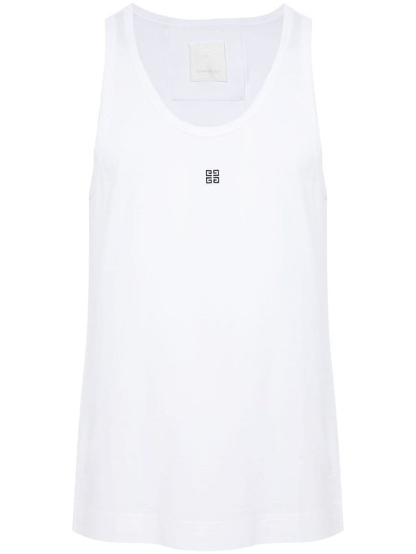 4g Logo Cotton Sleeveless Top