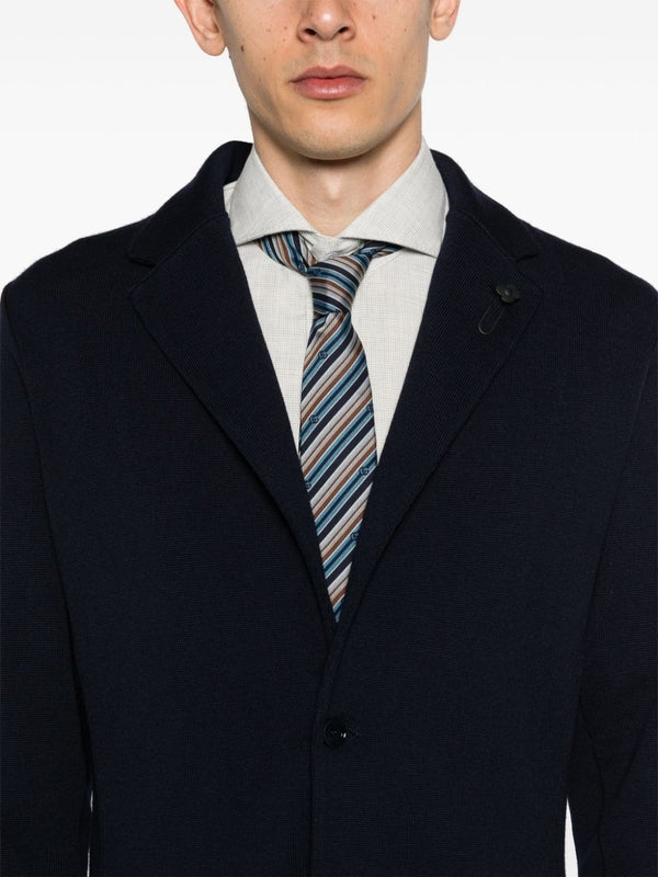 Boutonniere Wool Silk Tailored Jacket