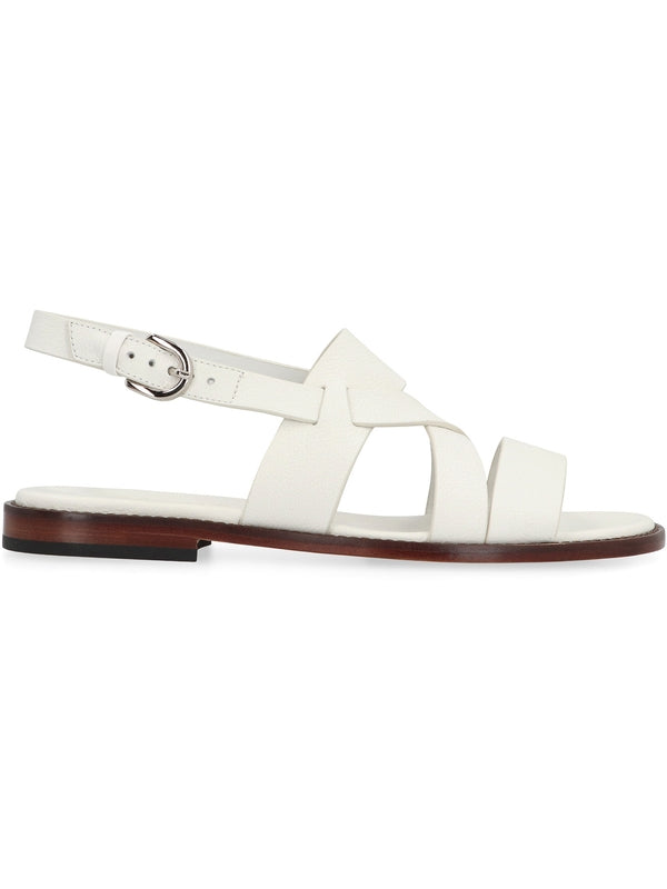 Strap Detail Leather Sandals