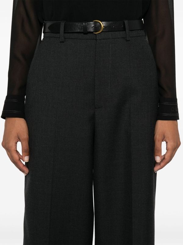 Wide Wool
  Tailored Pants