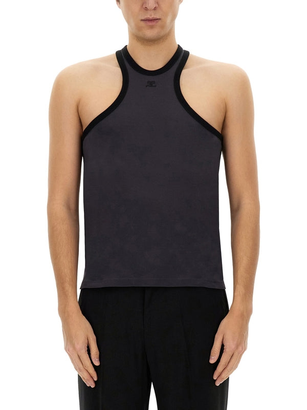 Scuba Logo Detail Sleeveless Top