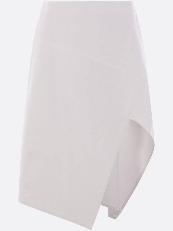 Asymmetric Cotton Blend Skirt