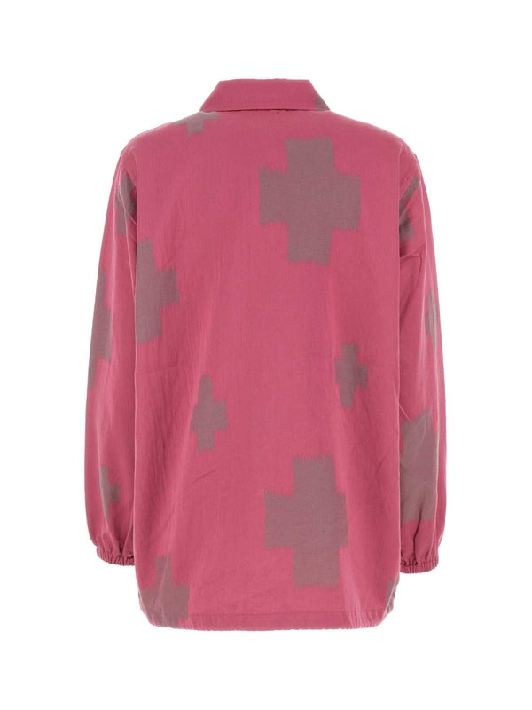 Printing Detail Cotton Linen Shirt