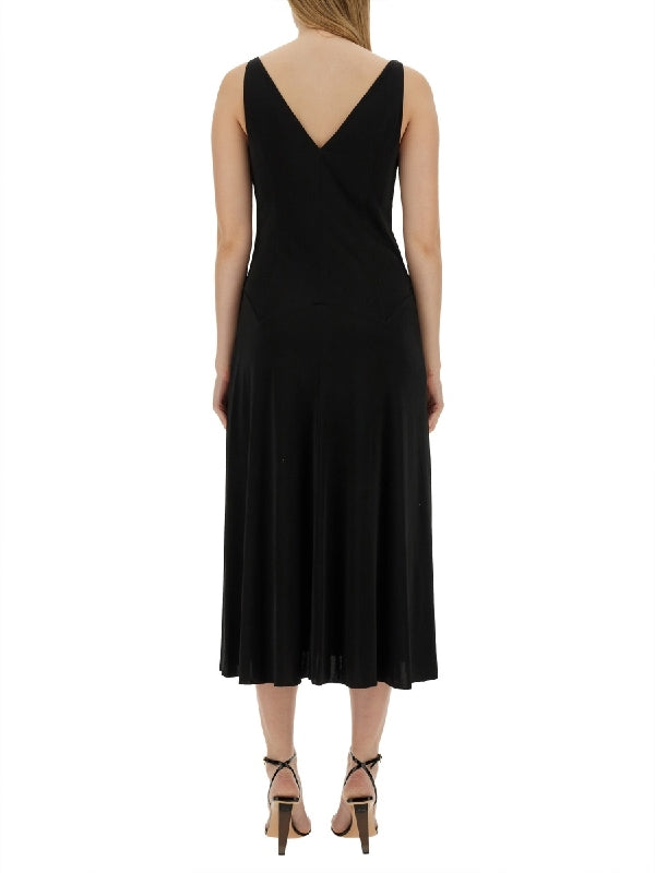 A-Line Sleeveless Midi Dress