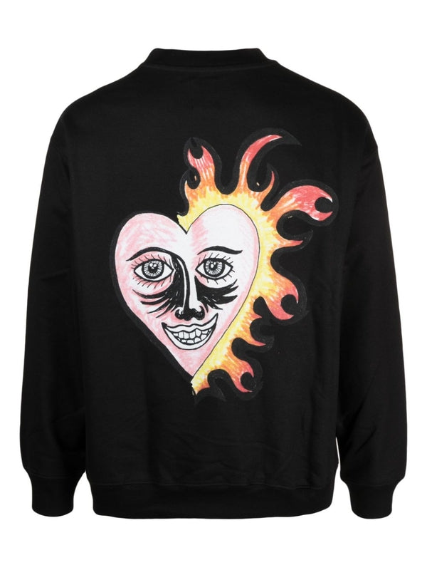 Back Graphic Print Cotton Sweatshirt