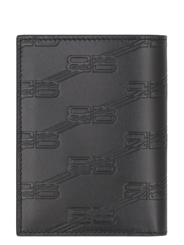 BB Pattern Logo Leather Wallet