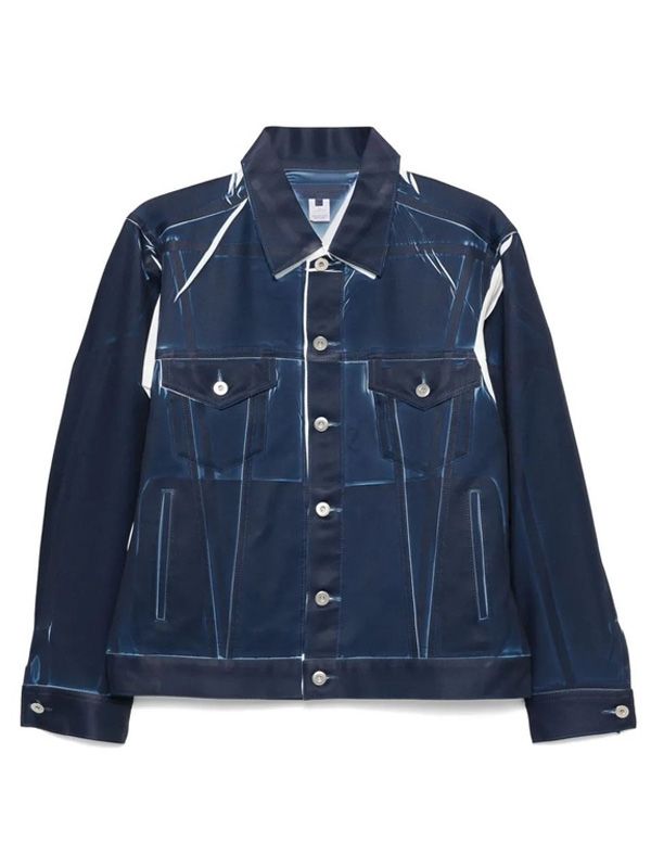 Comme Des Garçons Shirt Navy Trucker Jacket