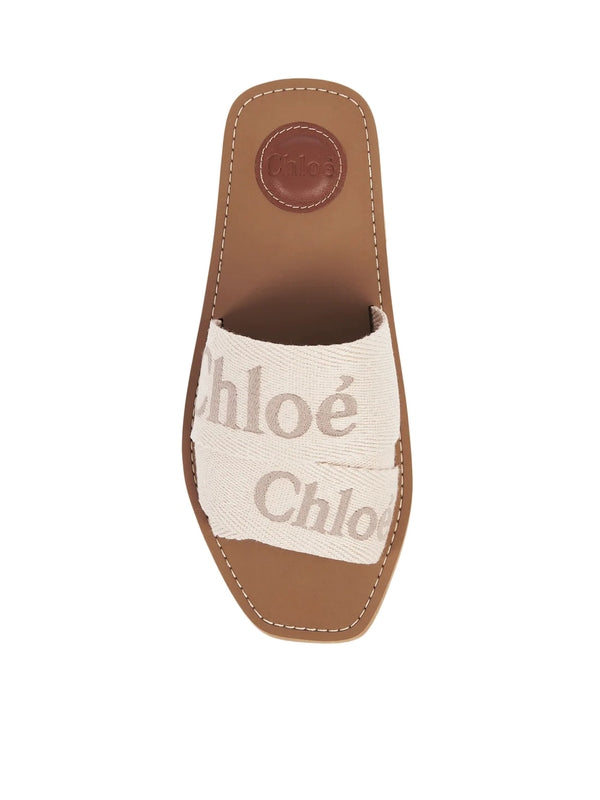 Woody Logo Band Flat Sandals