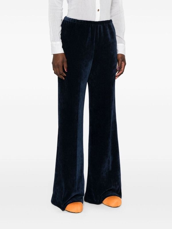 Velvet Banded Flare Pants