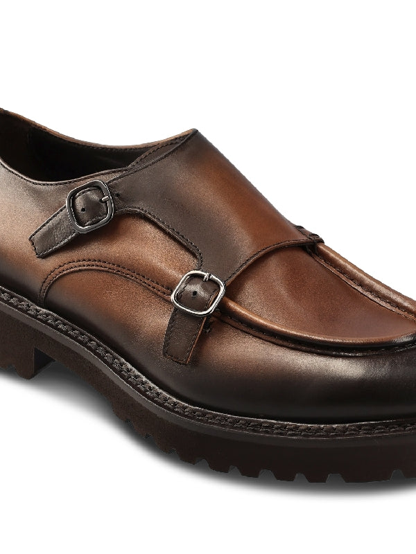 Calfskin Monk Strap Shoes