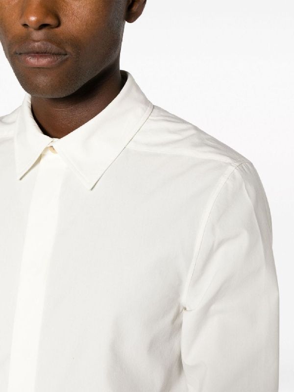 White Cotton Long Sleeve Shirt